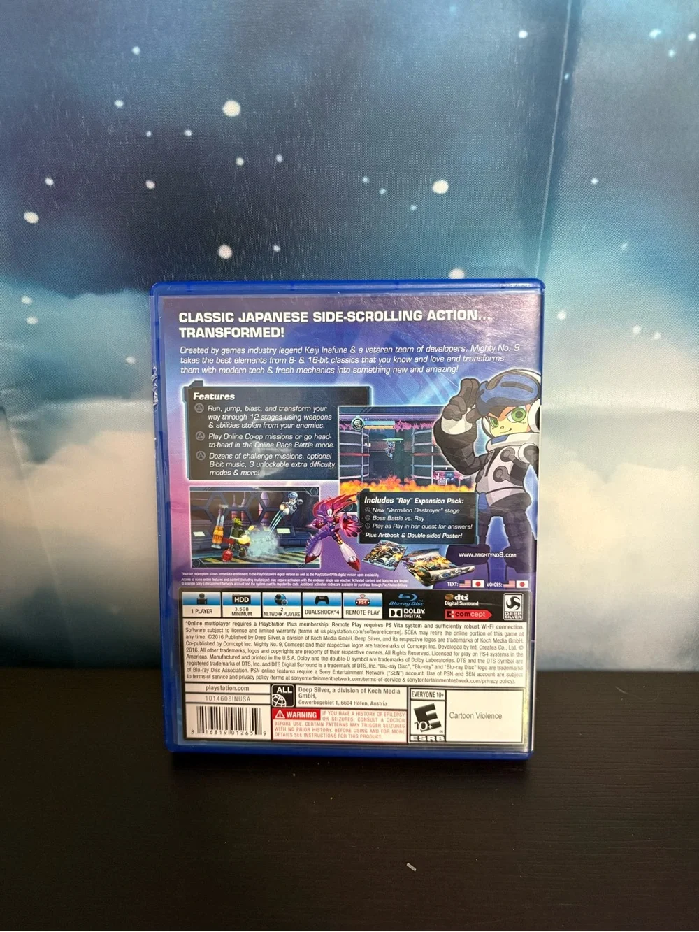 Sony PlayStation 4 Mighty No. 9 video game. Complete. Tested. Working. Preowned